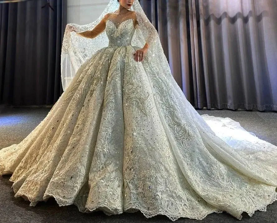 2021 Luxury Heavy Beading Wedding dress