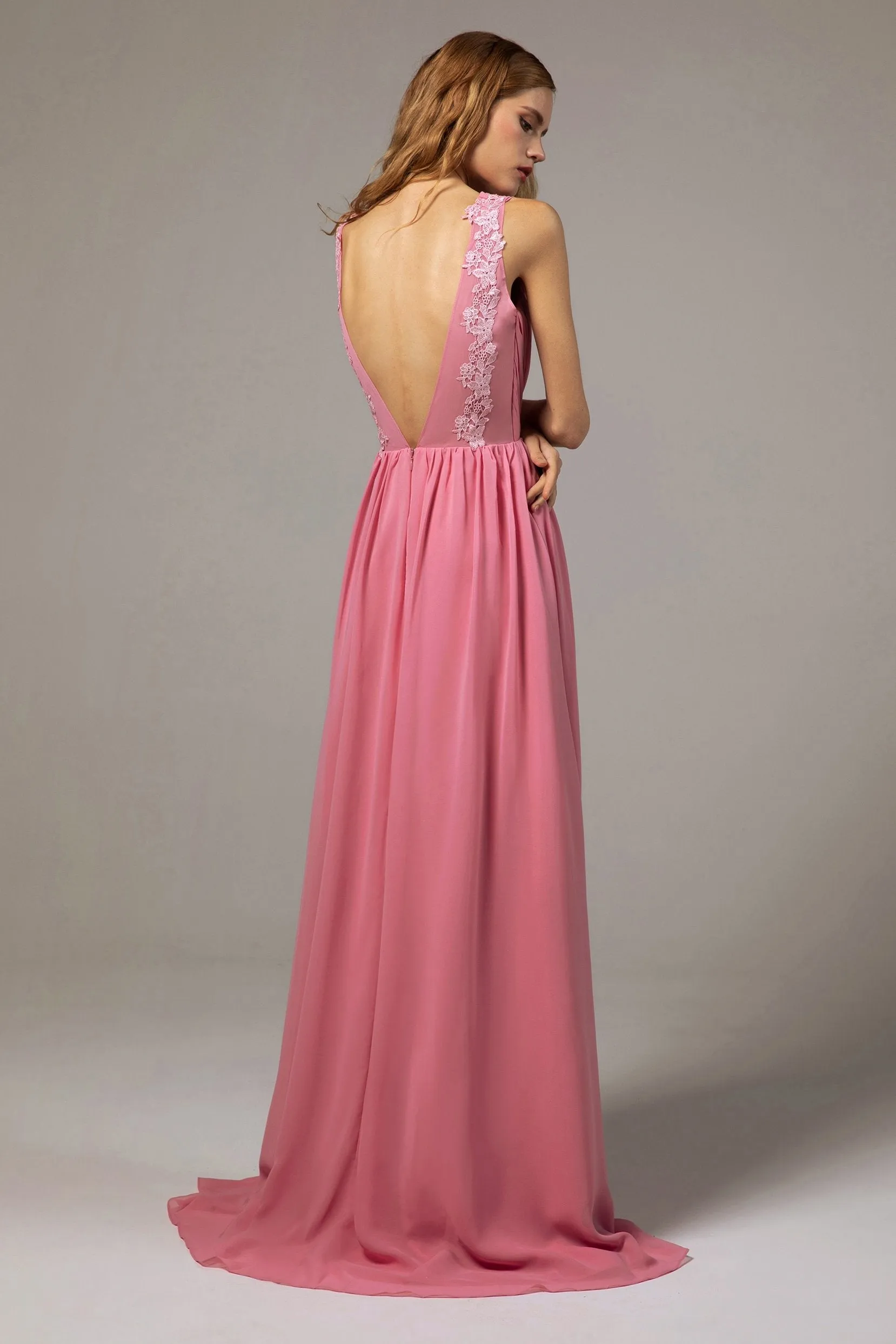 A-Line Floor Length Chiffon Bridesmaid Dress Formal Dresses CB0386