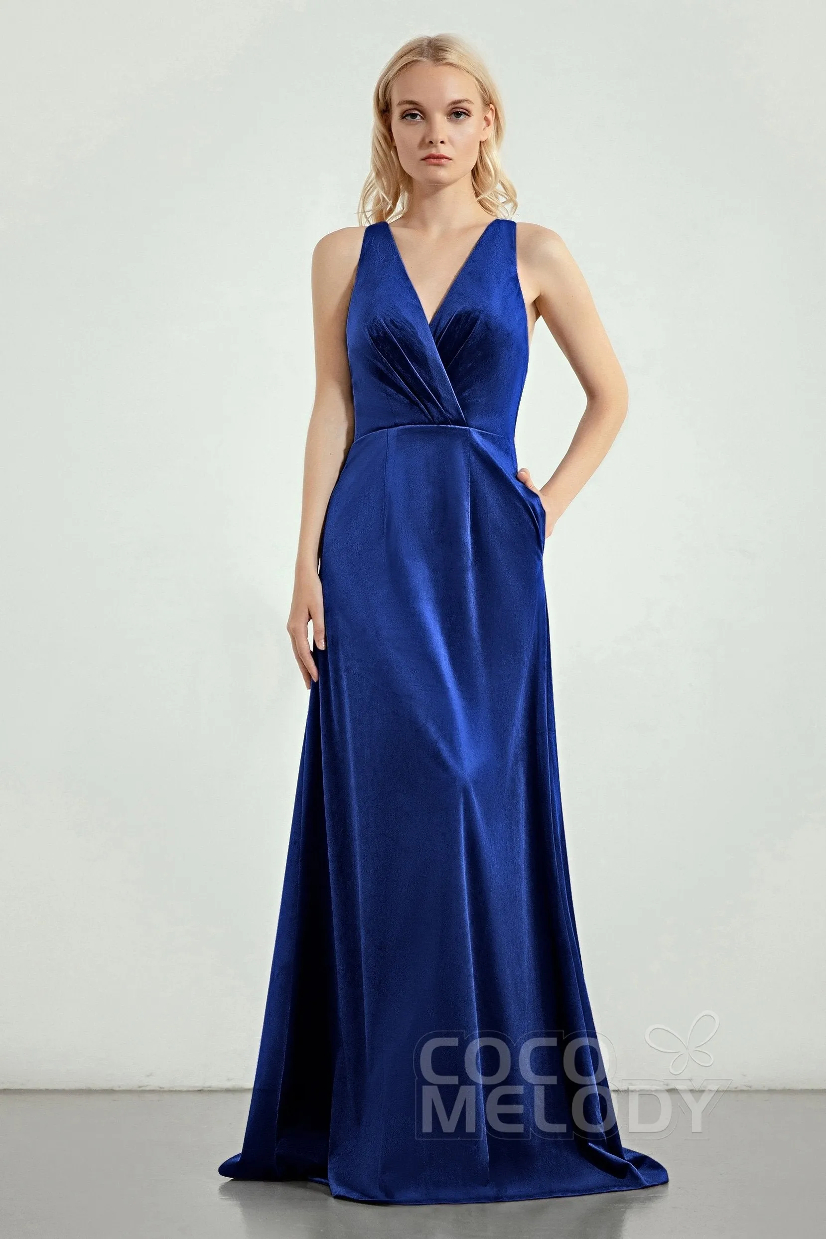 A-Line Sweep-Brush Train Bridesmaid Dress Formal Dresses CB0276