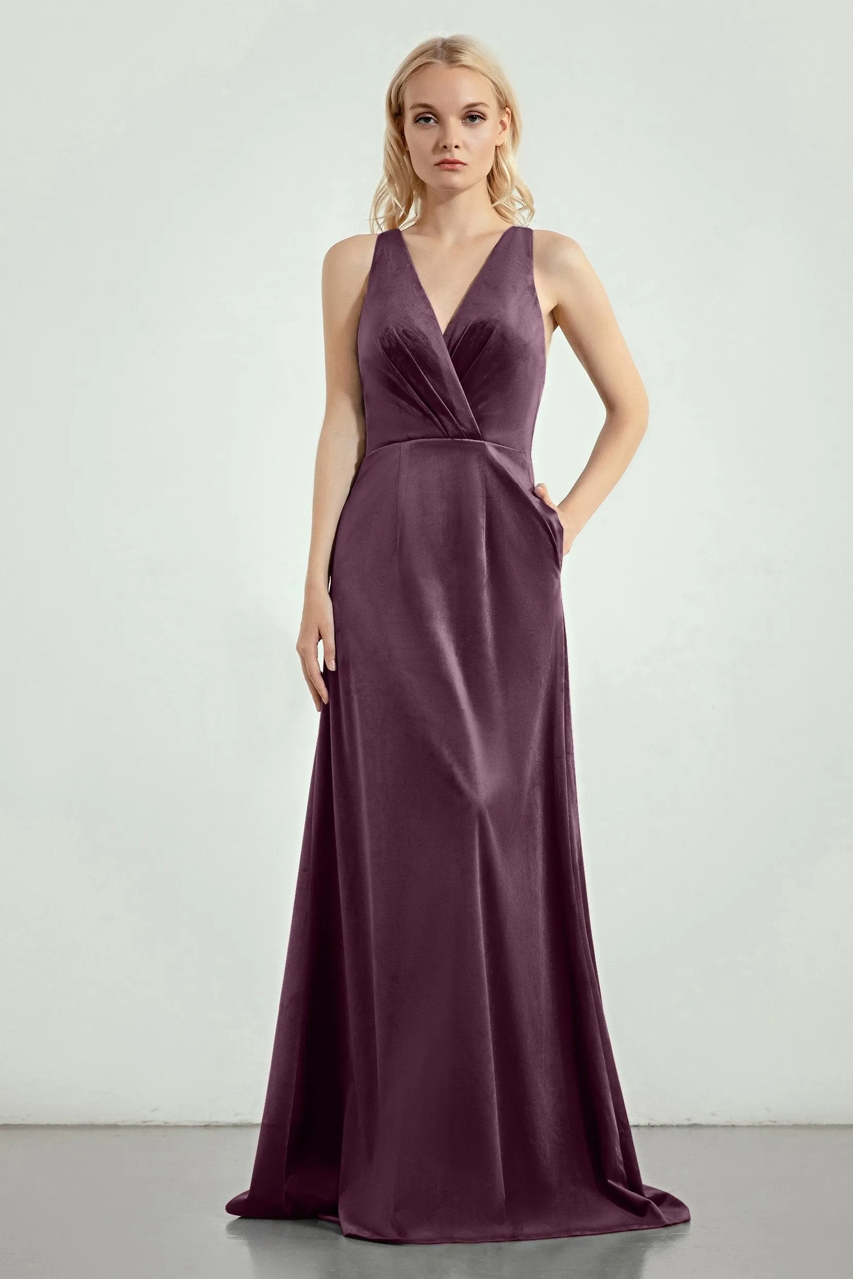 A-Line Sweep-Brush Train Bridesmaid Dress Formal Dresses CB0276