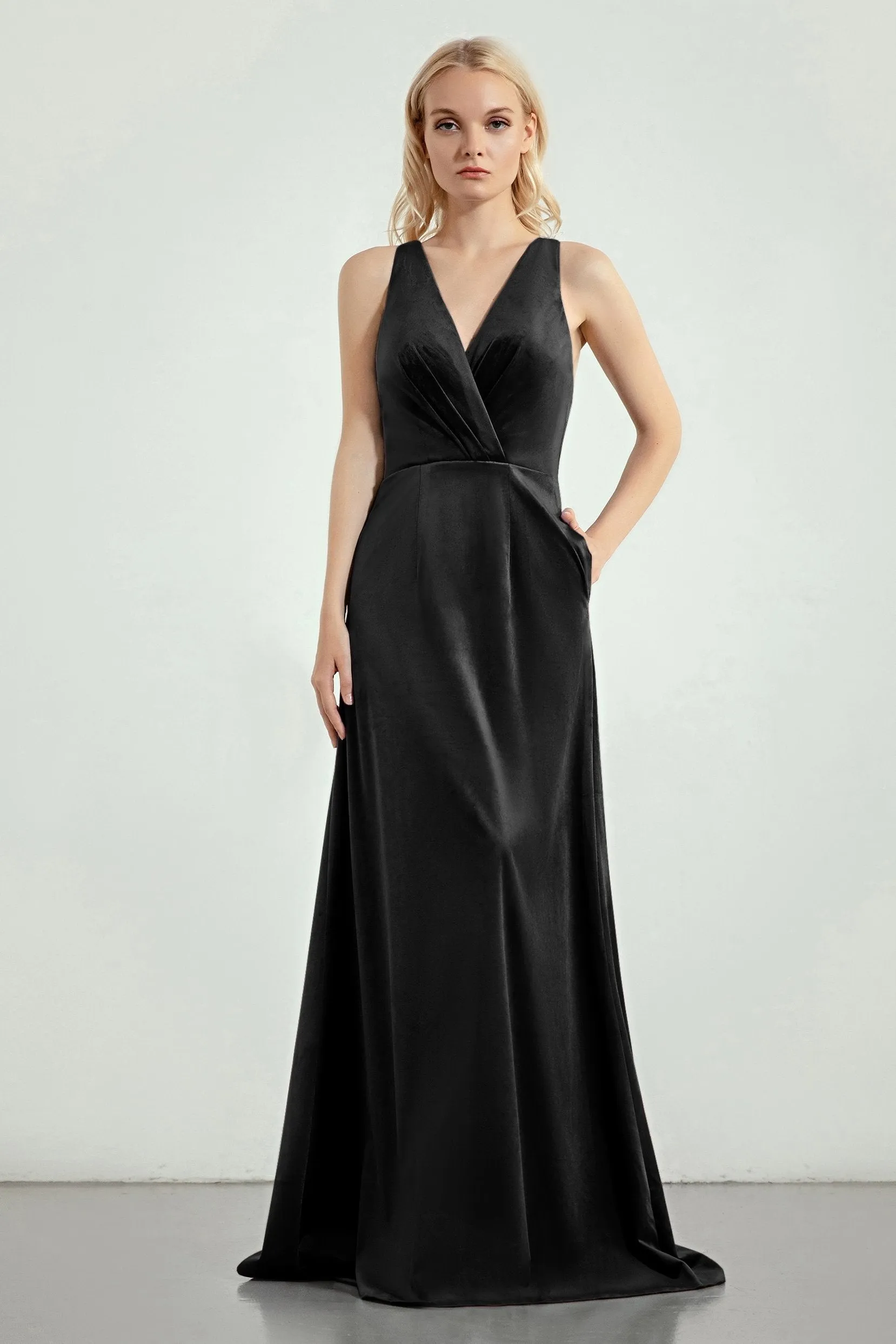 A-Line Sweep-Brush Train Bridesmaid Dress Formal Dresses CB0276