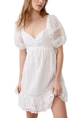 Alissa Cotton Broderie Dress