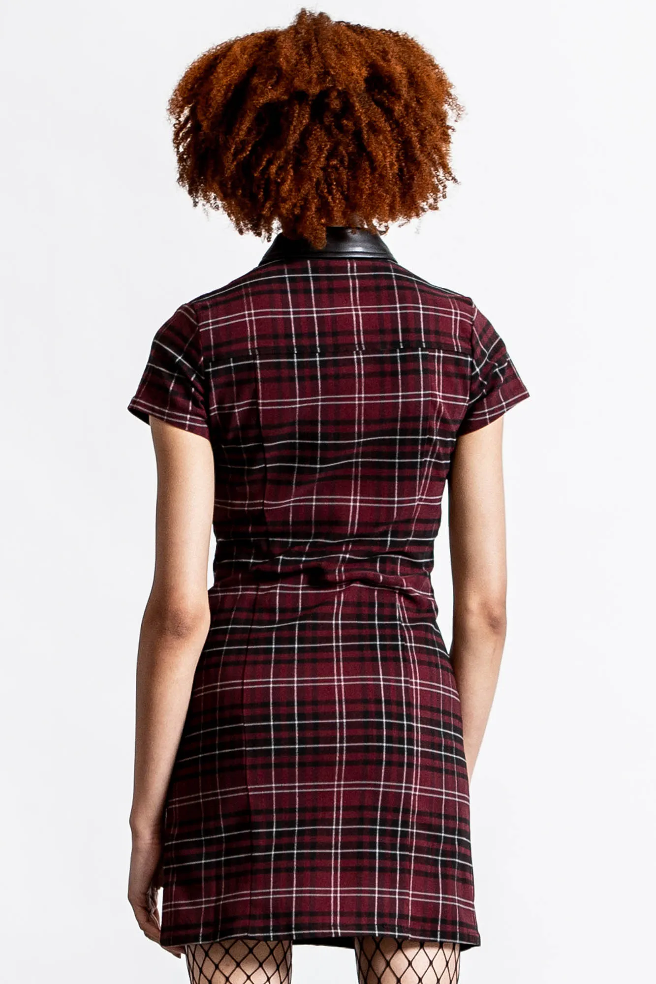 All Attitude Cut Out Blood Tartan Dress