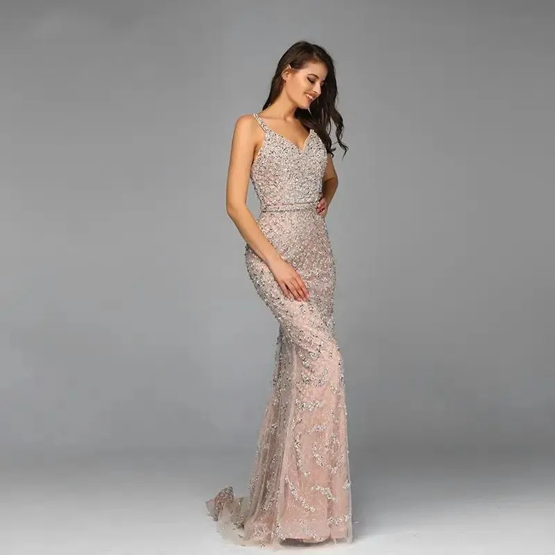 ALYSSA - Diamond beading Gown