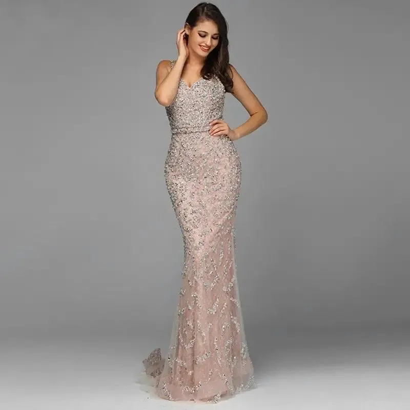 ALYSSA - Diamond beading Gown