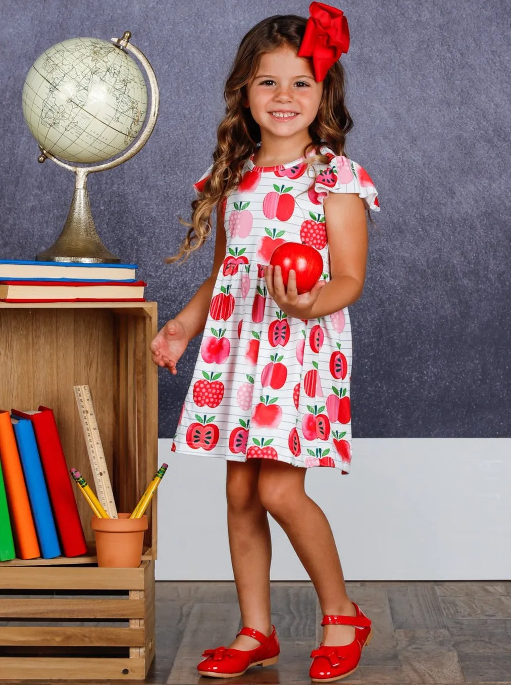 Apple Angel Ruffle Sleeve Dress