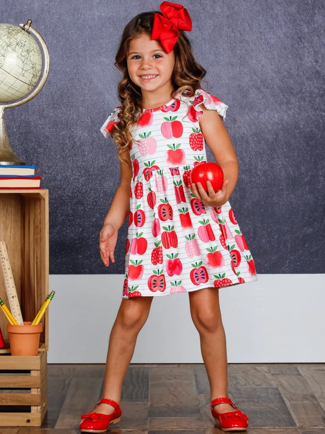 Apple Angel Ruffle Sleeve Dress