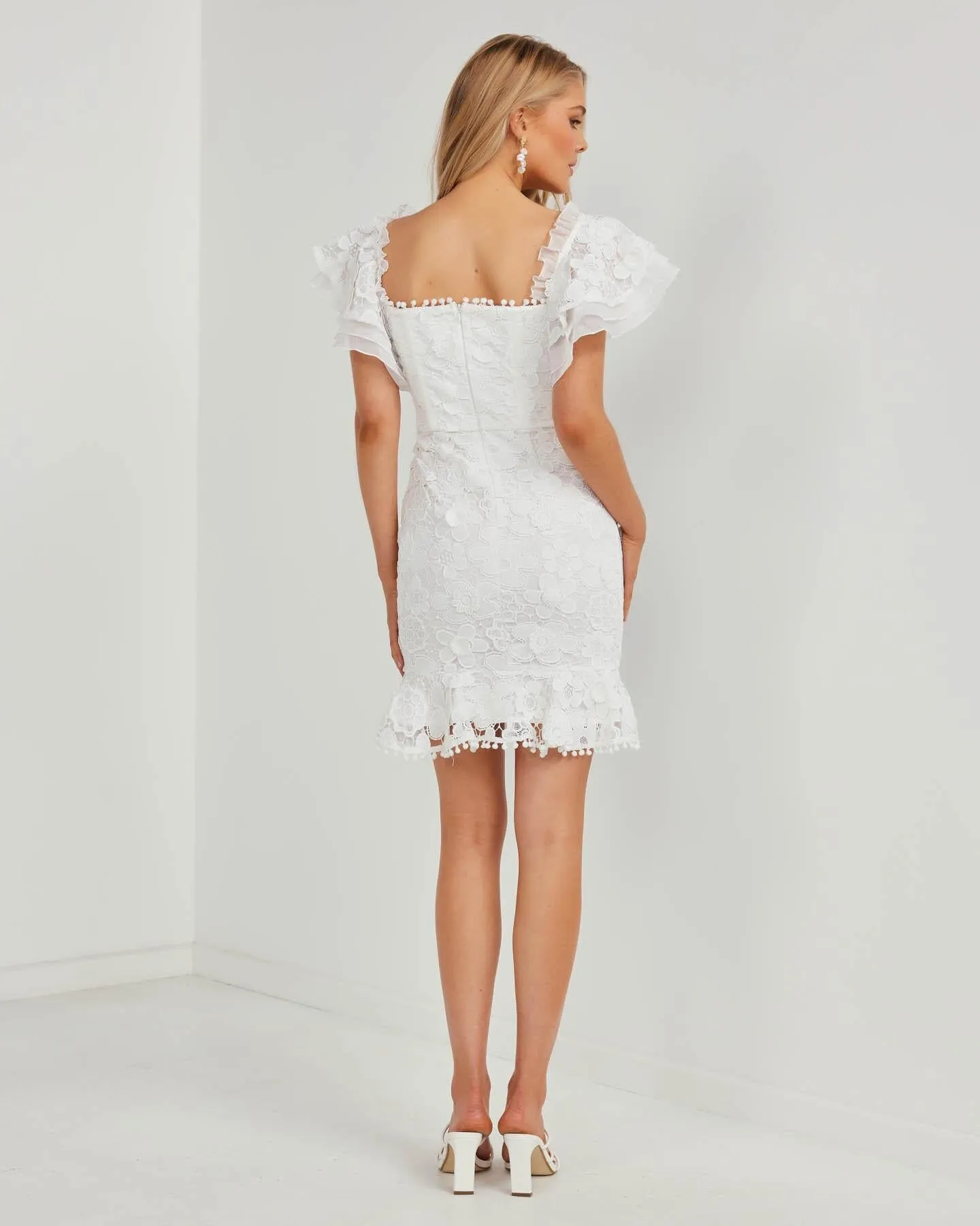 Beata Dress-White