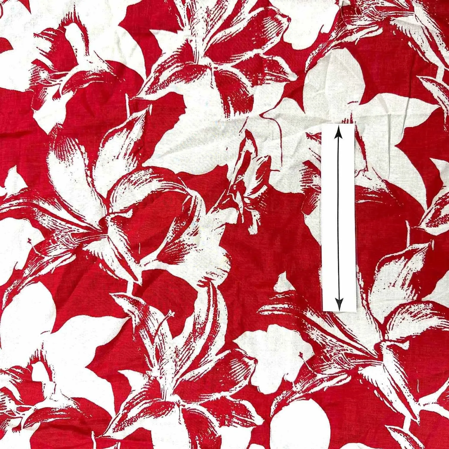 Beautiful Red Flower Print Rayon Fabric