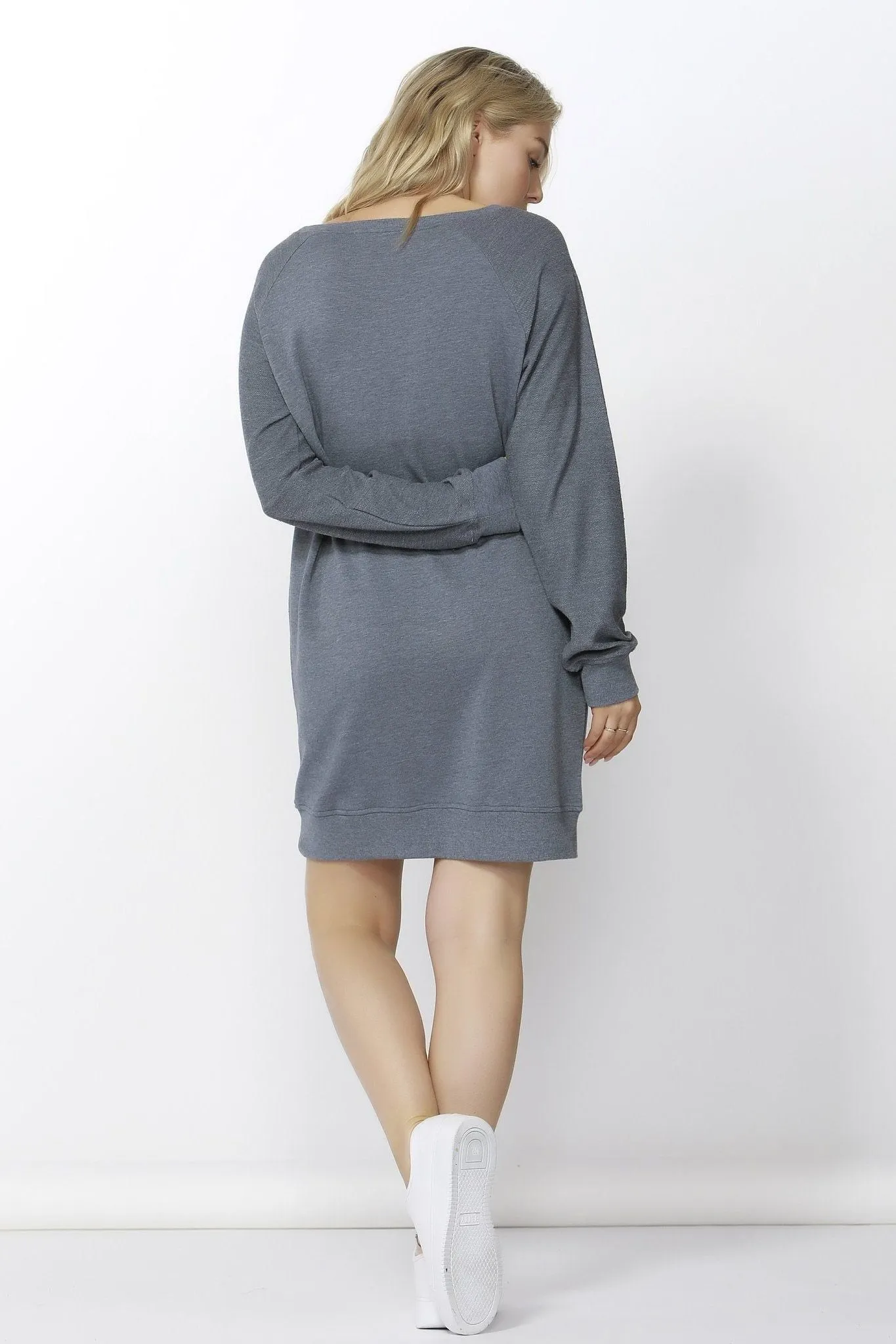 Betty Basics Nico Sweater Dress in Slate Blue