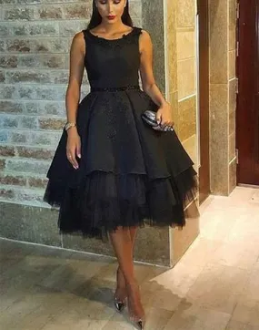 black homecoming dress, short prom dress, homecoming dress, little black dress, A-line prom dress, BD3897