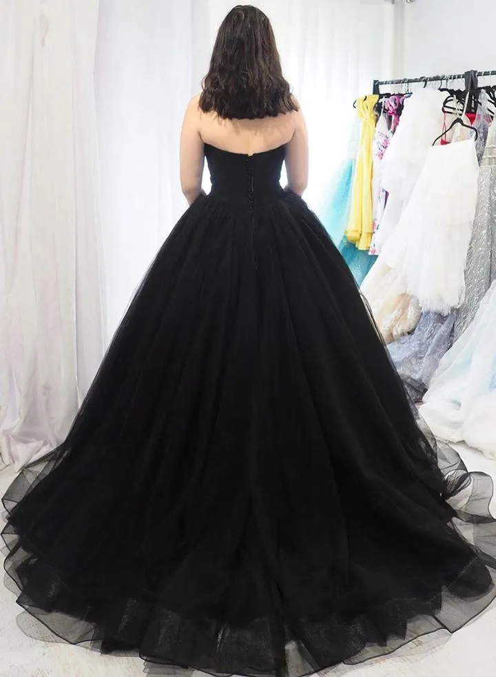 Black Prom Dress, Birthday Party Dress, Sweet 16 Dress, Formal Dress, Graduation School Party Gown, PC0507