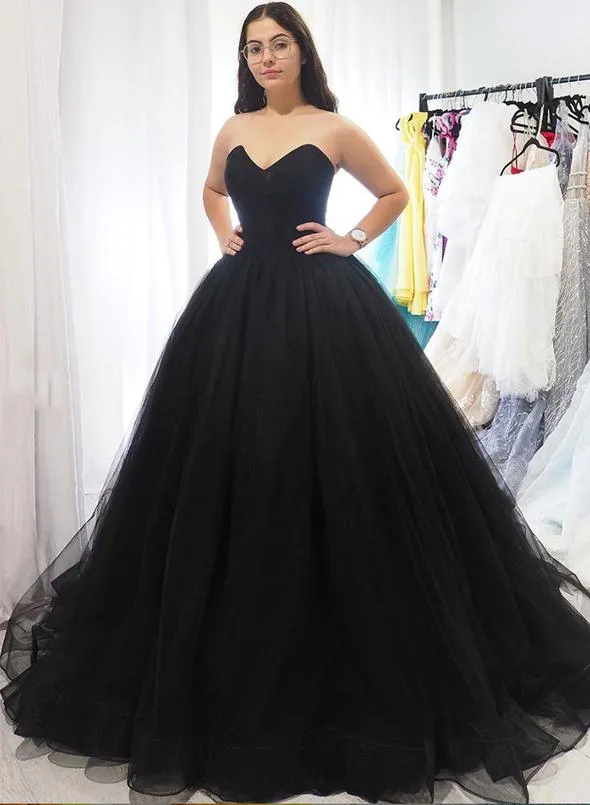 Black Prom Dress, Birthday Party Dress, Sweet 16 Dress, Formal Dress, Graduation School Party Gown, PC0507