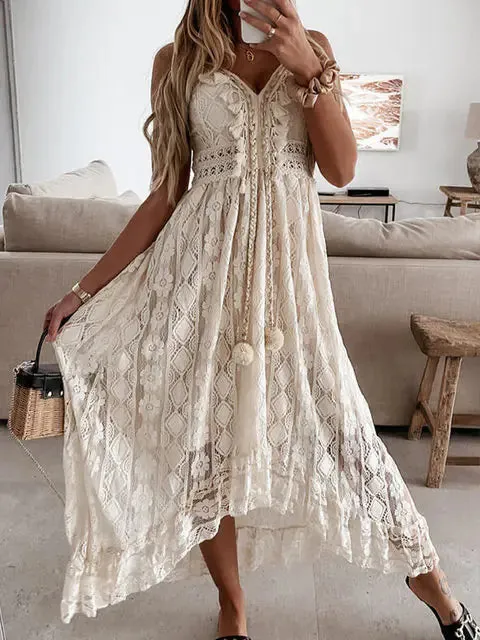 Boho Lace Maxi Dress