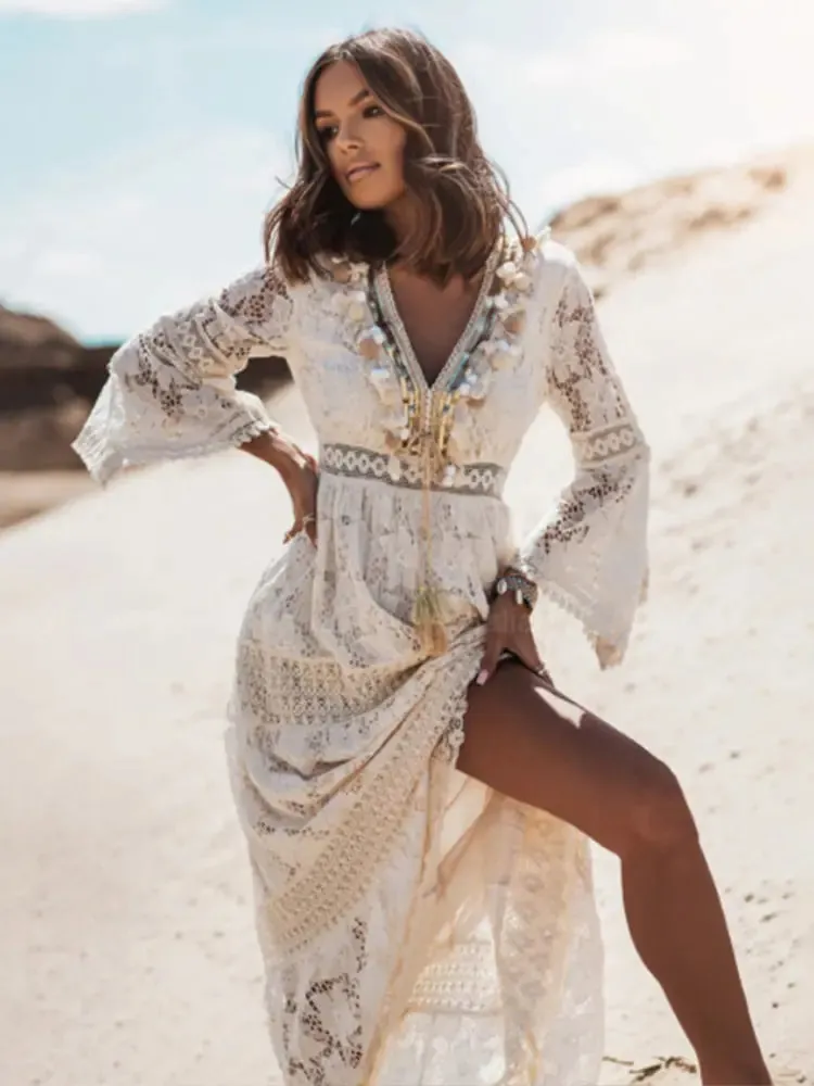 Boho Lace Maxi Dress