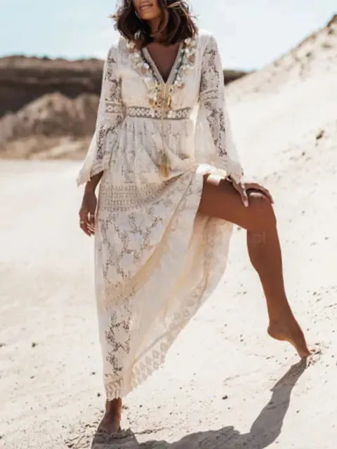 Boho Lace Maxi Dress