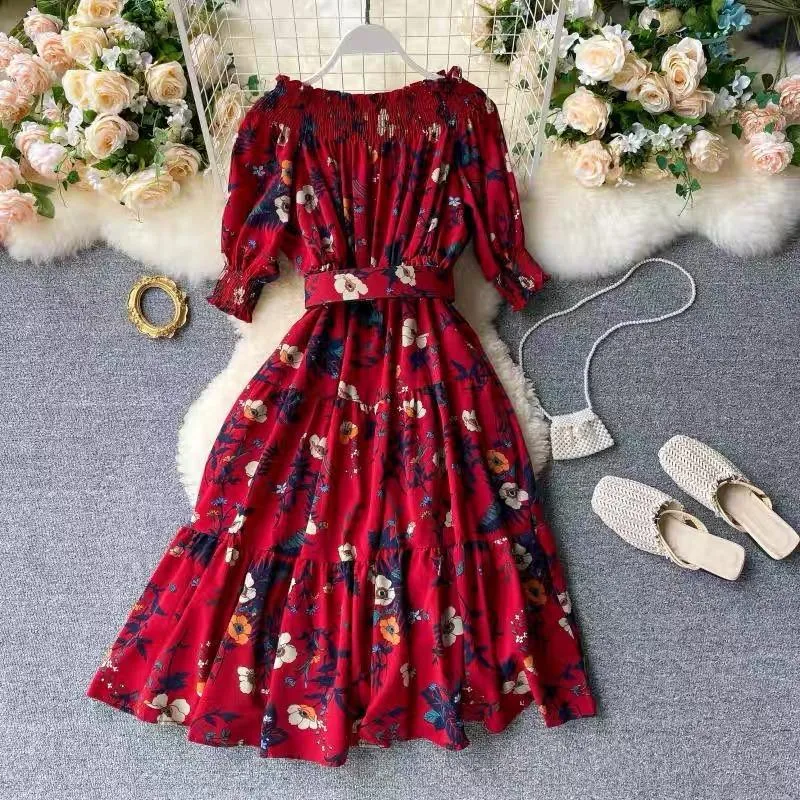 Cerda Belted Floral Dress