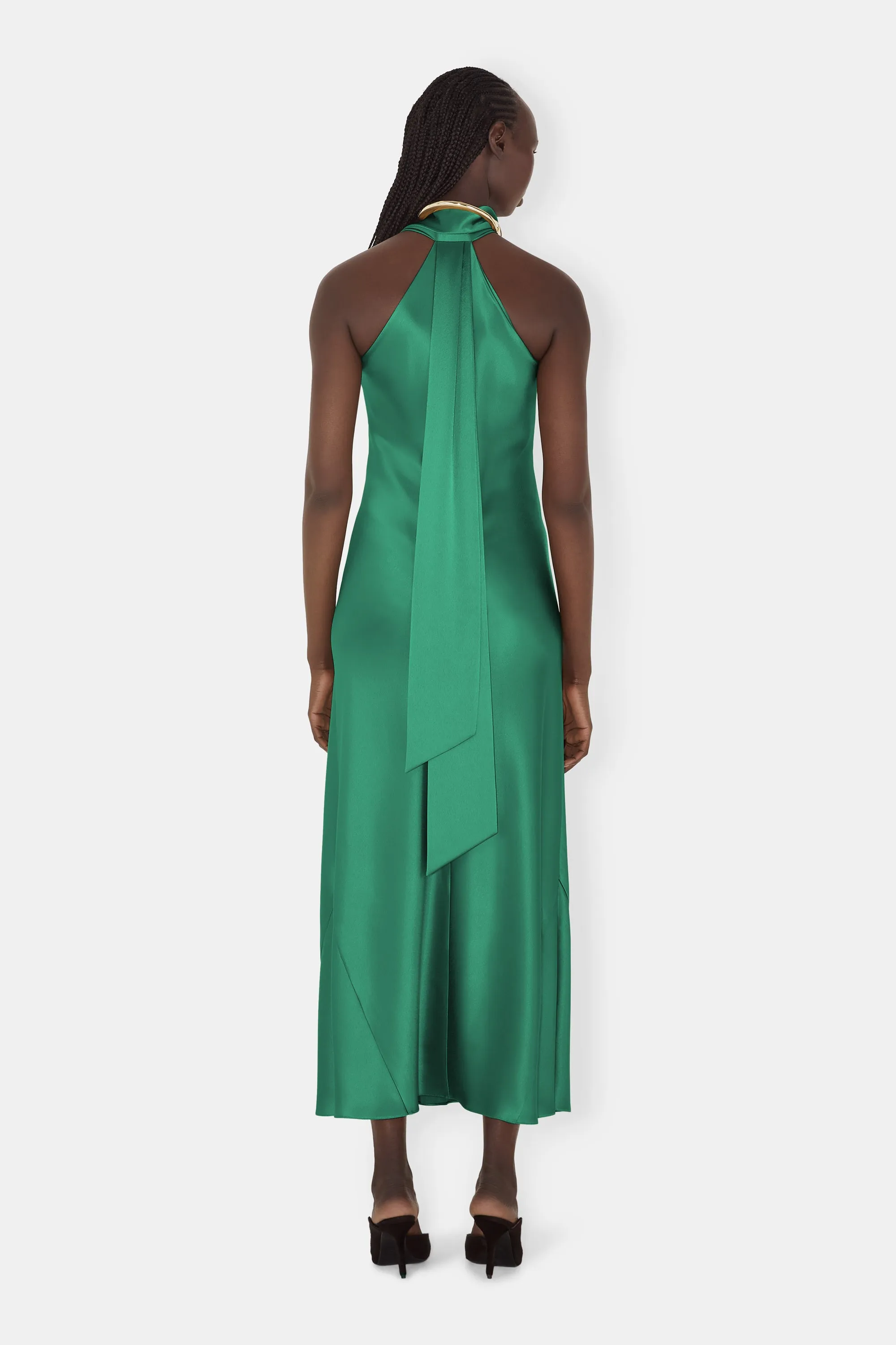 Cropped Pandora Dress - Emerald