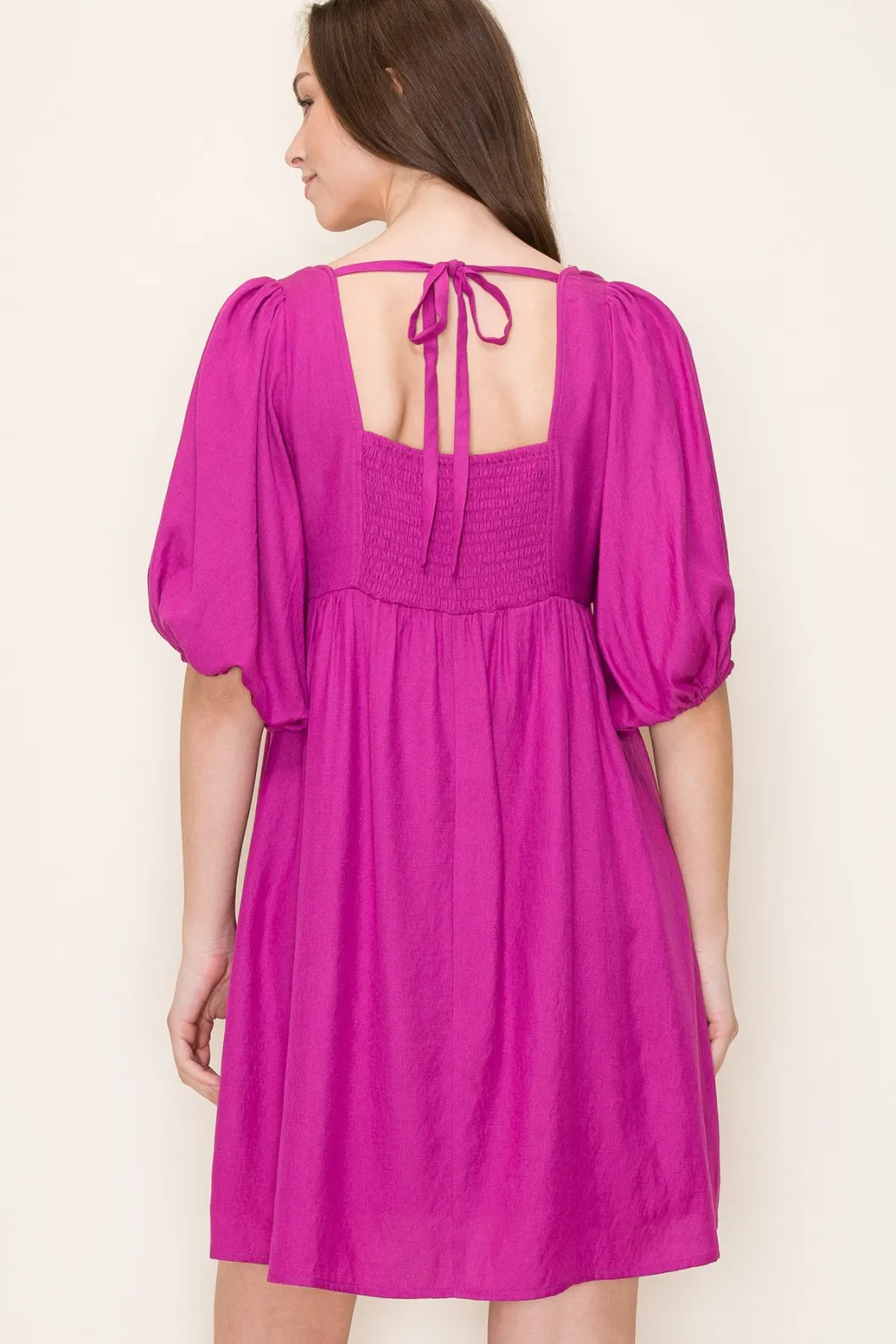 Dark Magenta Babydoll Dress