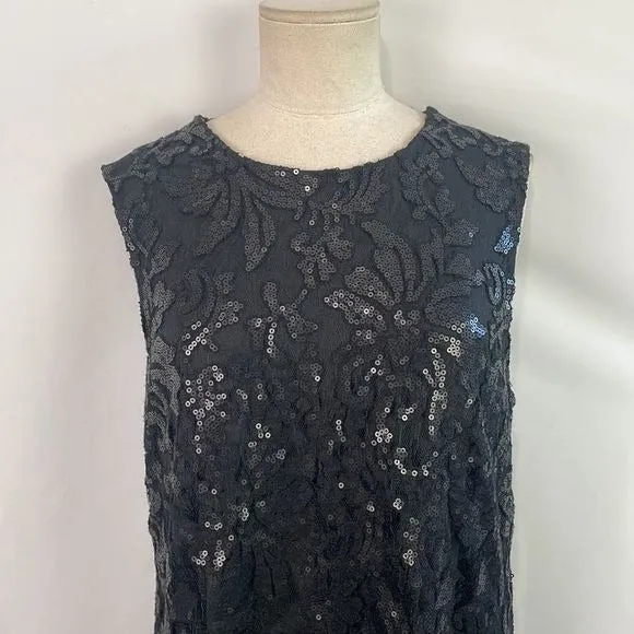 DVonFurstenberg NWT Black Sequined Mini Dress