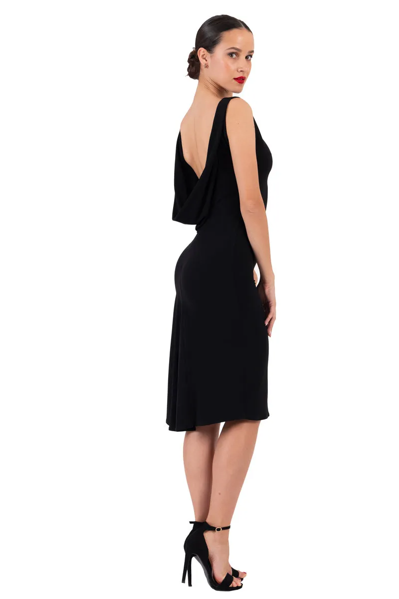 Elegant Tango Dress With Draped Back