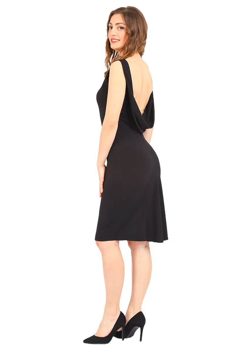 Elegant Tango Dress With Draped Back