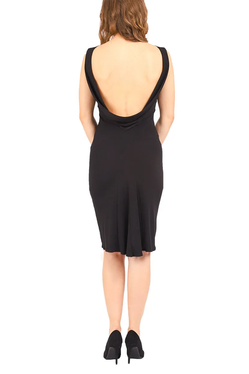 Elegant Tango Dress With Draped Back