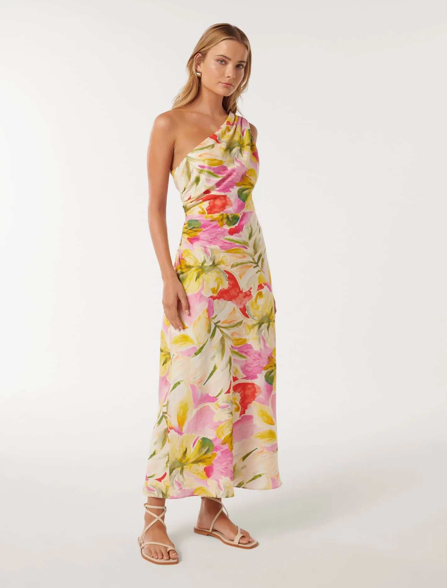 Elle One Shoulder Midi Dress