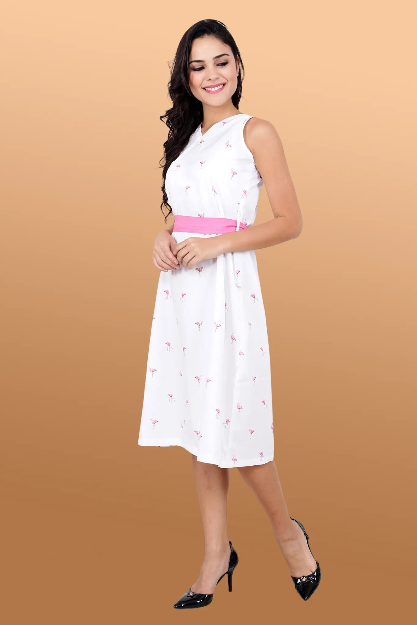 Flamingo Skater Dress