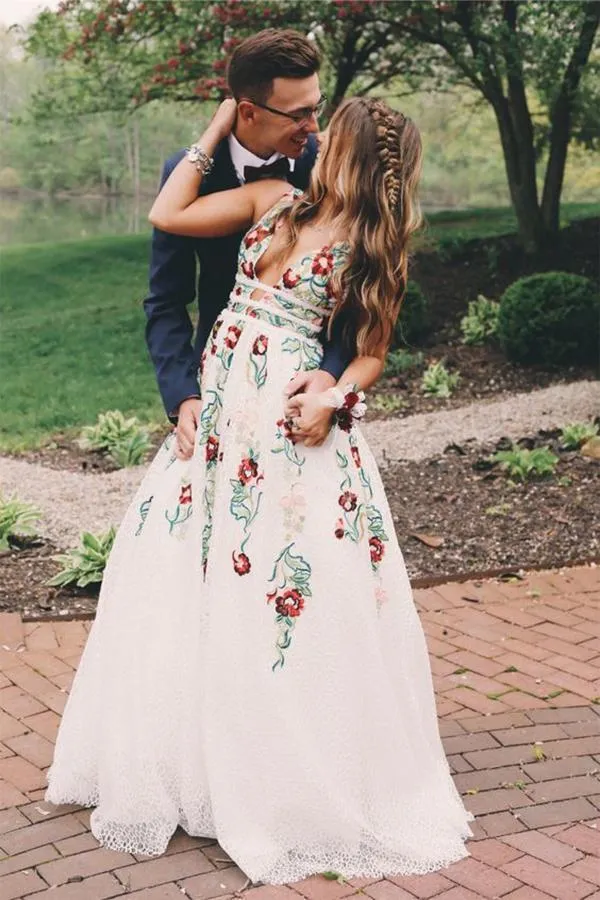 Floral Prom Dress, Formal Ball Dress, Evening Dress, Dance Dresses, School Party Gown, PC0821