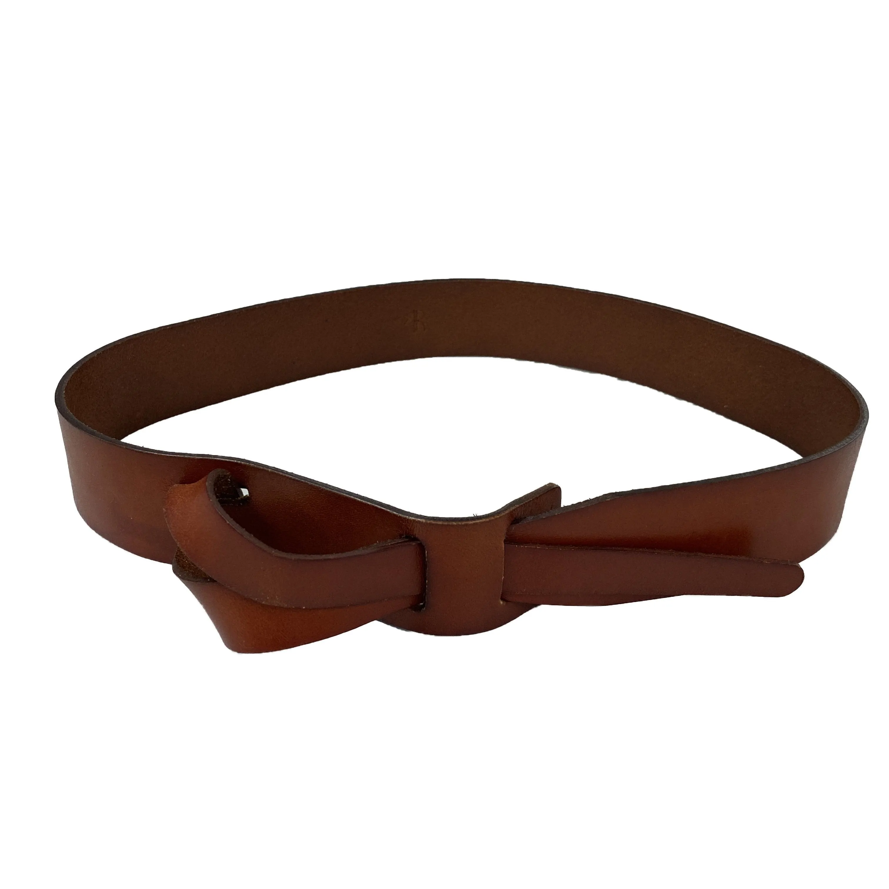 FRESHWATER - Brown Genuine Leather Knot Waist belt