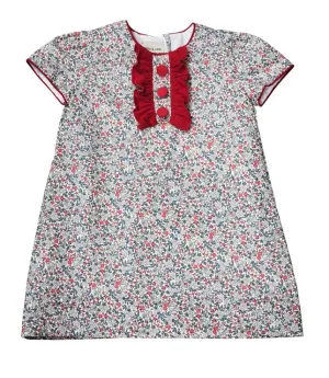 Girl's "Callie & Carter" Christmas Floral  A Line Dress