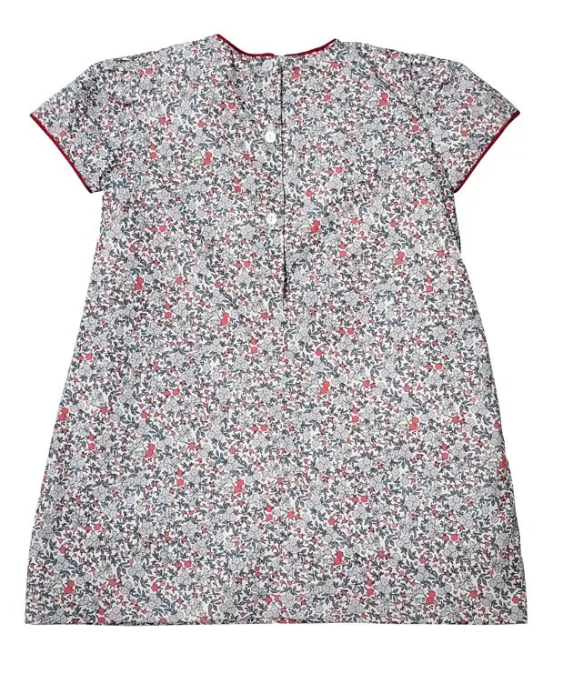 Girl's "Callie & Carter" Christmas Floral  A Line Dress