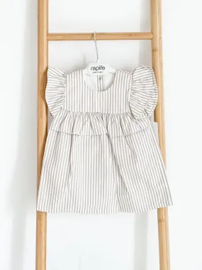 Girls Rapife Camel Stripe Dress