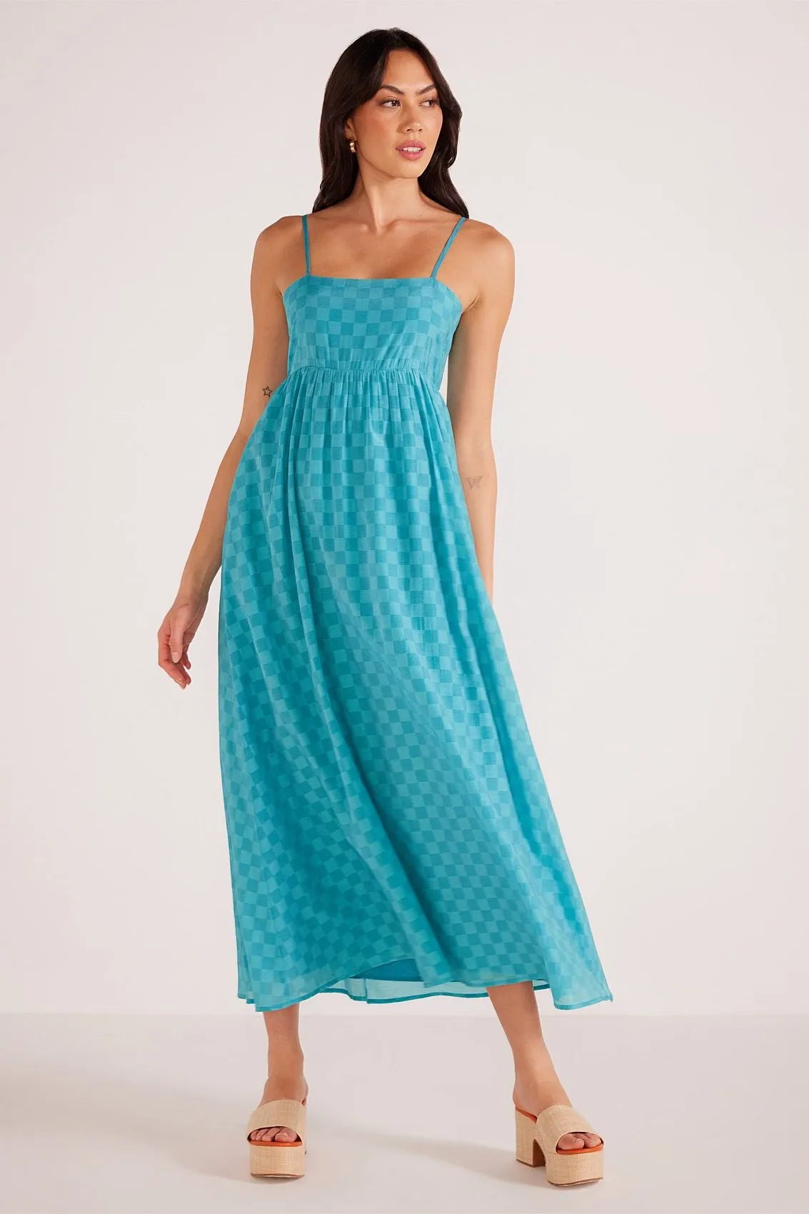 Lucille Strappy Maxi Dress | Teal