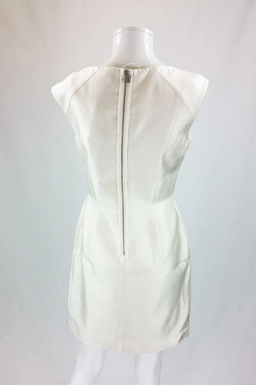 MISS SIXTY Ivory Embellished Sleeveless Shift Dress (M)