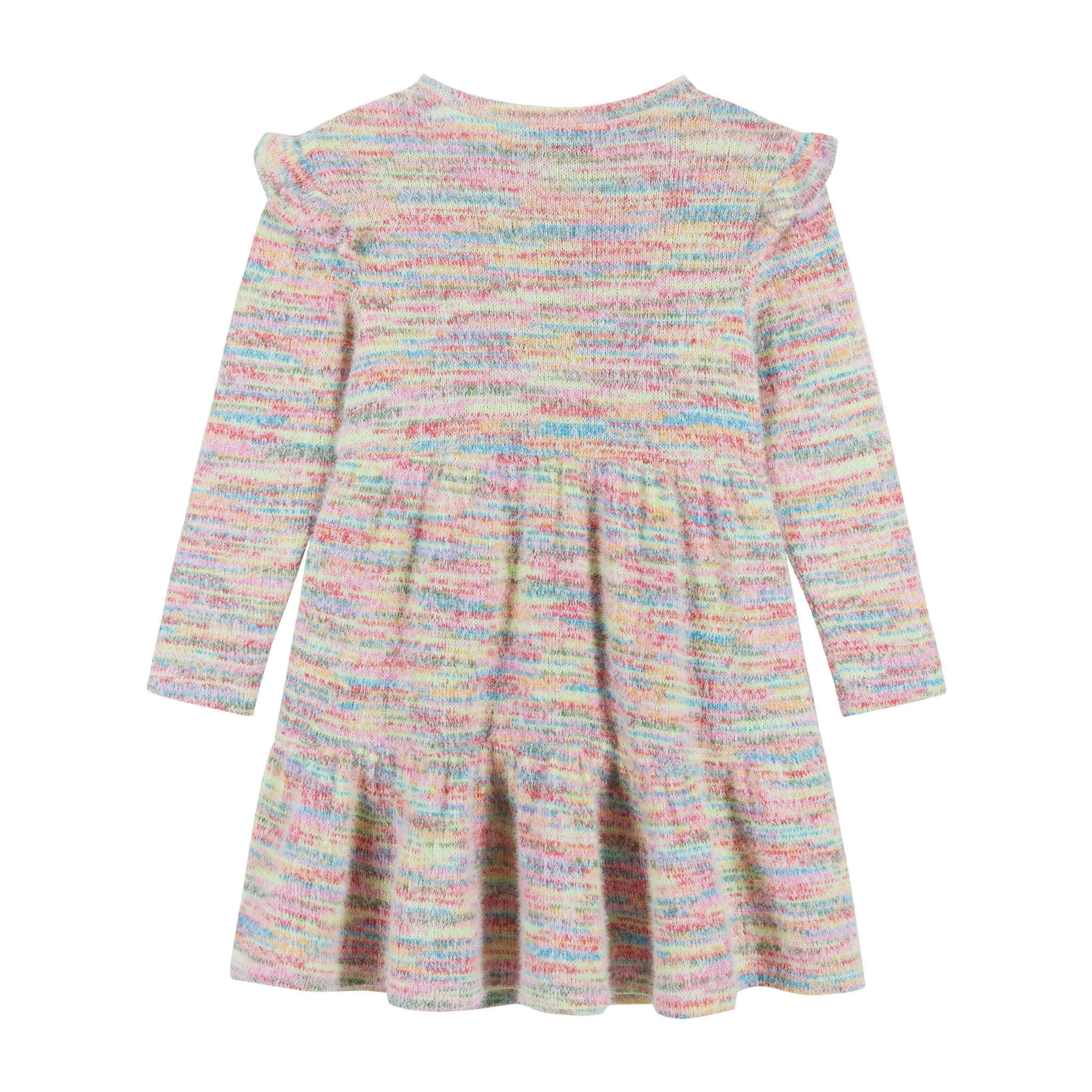 Multicolor Knit Sweater Dress  | Pink