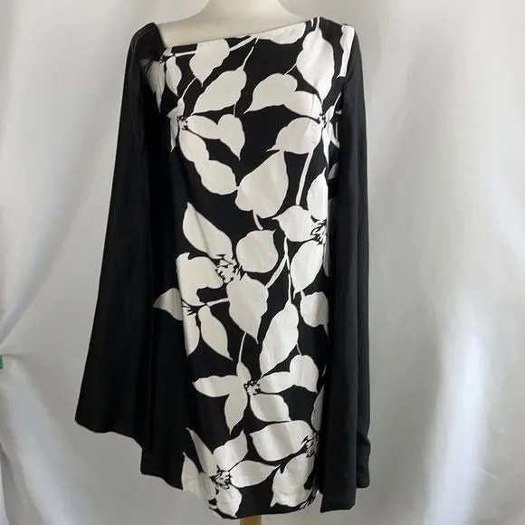 NEW Trina Turk Black and White Floral Dress