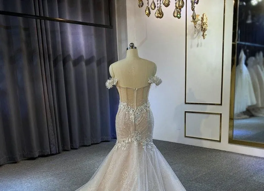 Off The Shoulder Mermaid Wedding Dress