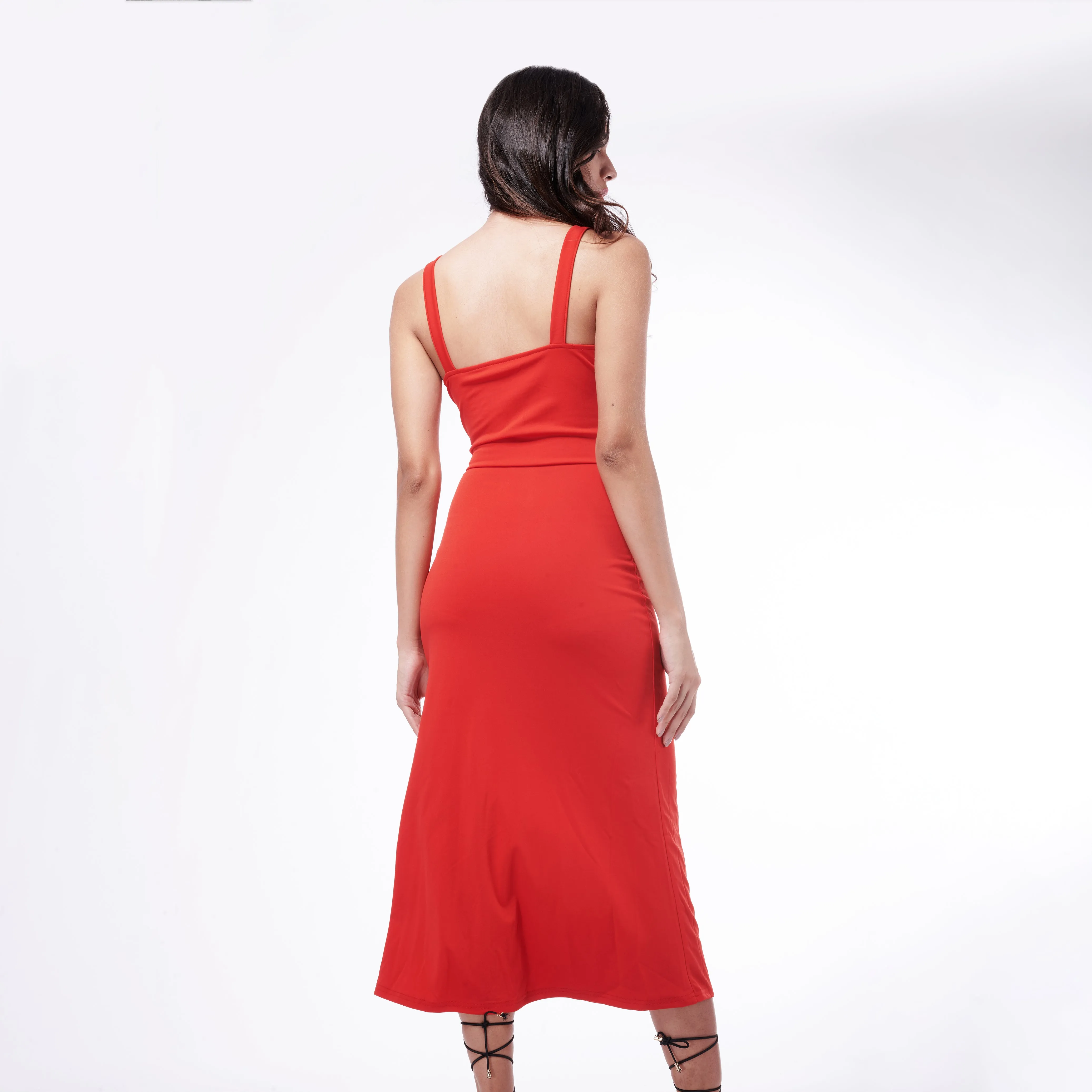 Red Midi Party Dress