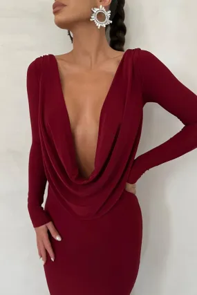 Reversible Amari Gown - Wine