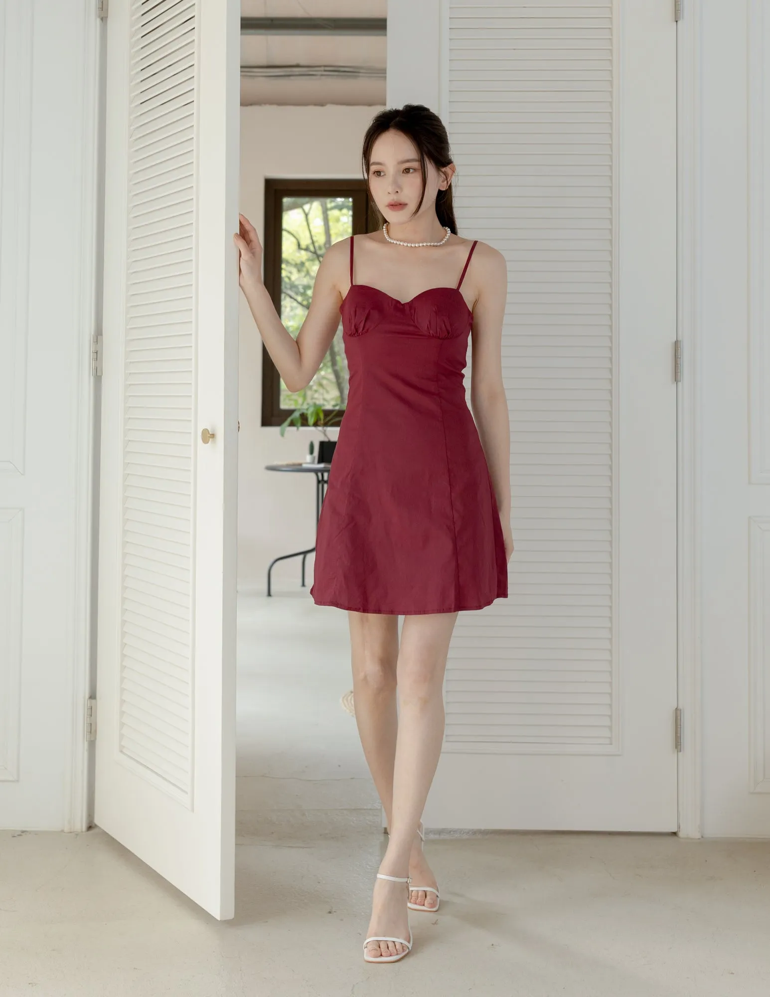 Sabrina Dress in Burgundy