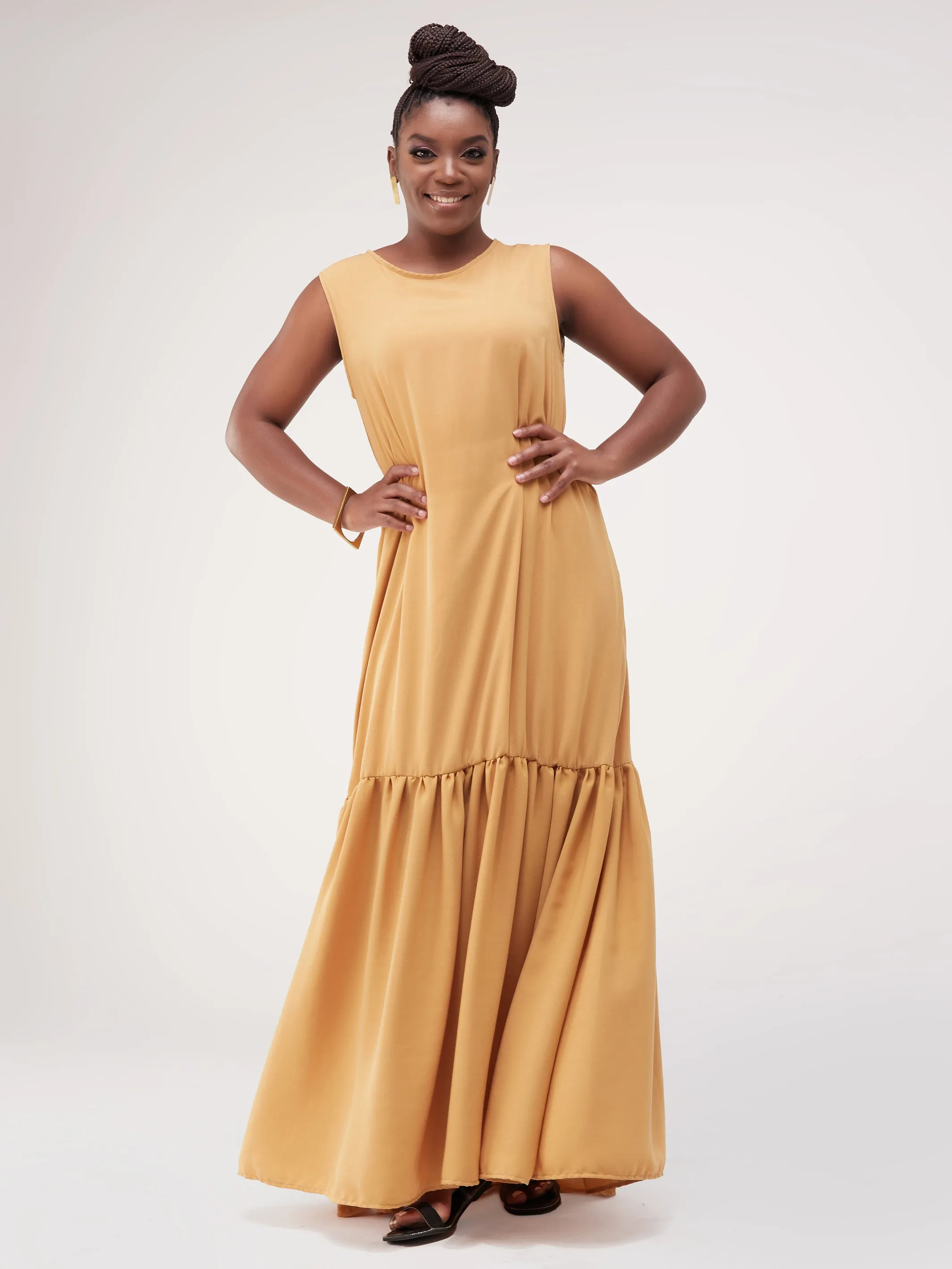 Safari Ayana Sleeveless Maxi Dress - Taupe