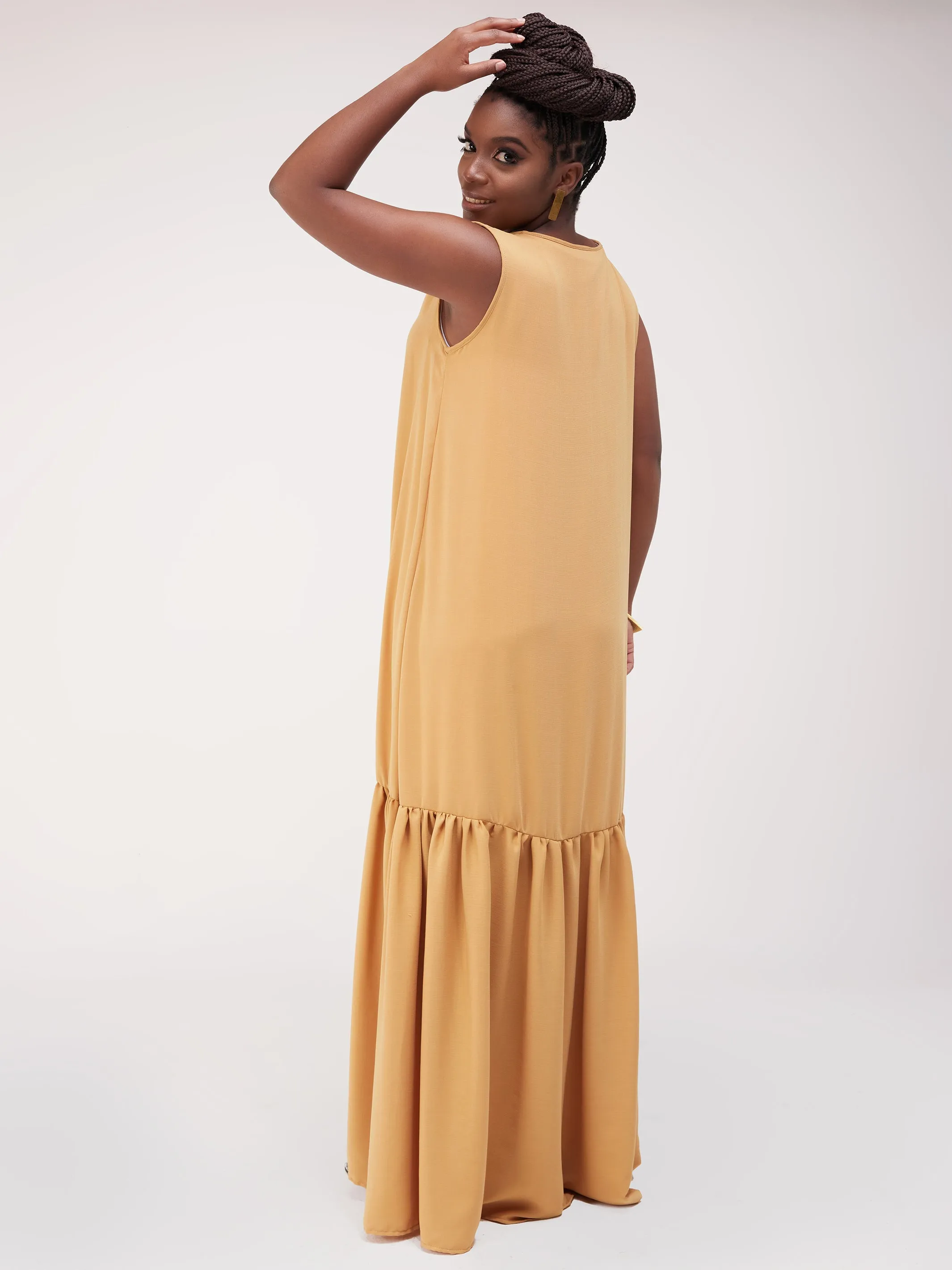 Safari Ayana Sleeveless Maxi Dress - Taupe