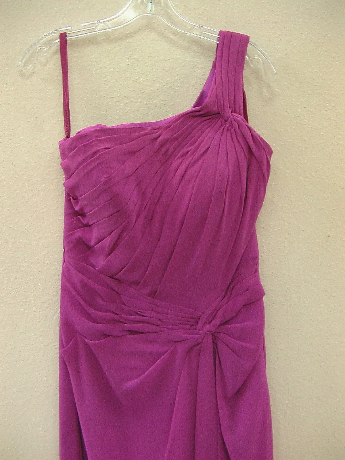 SALE One Shoulder Chiffon Gown Size 12 Style 637