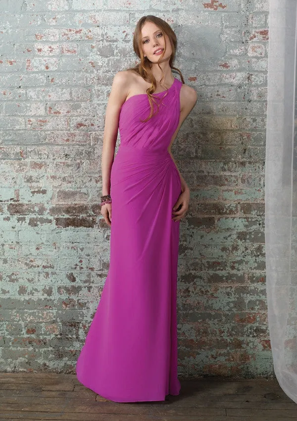 SALE One Shoulder Chiffon Gown Size 12 Style 637