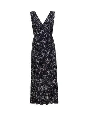 Sandrine Dress in Mini Navy Polka Dot