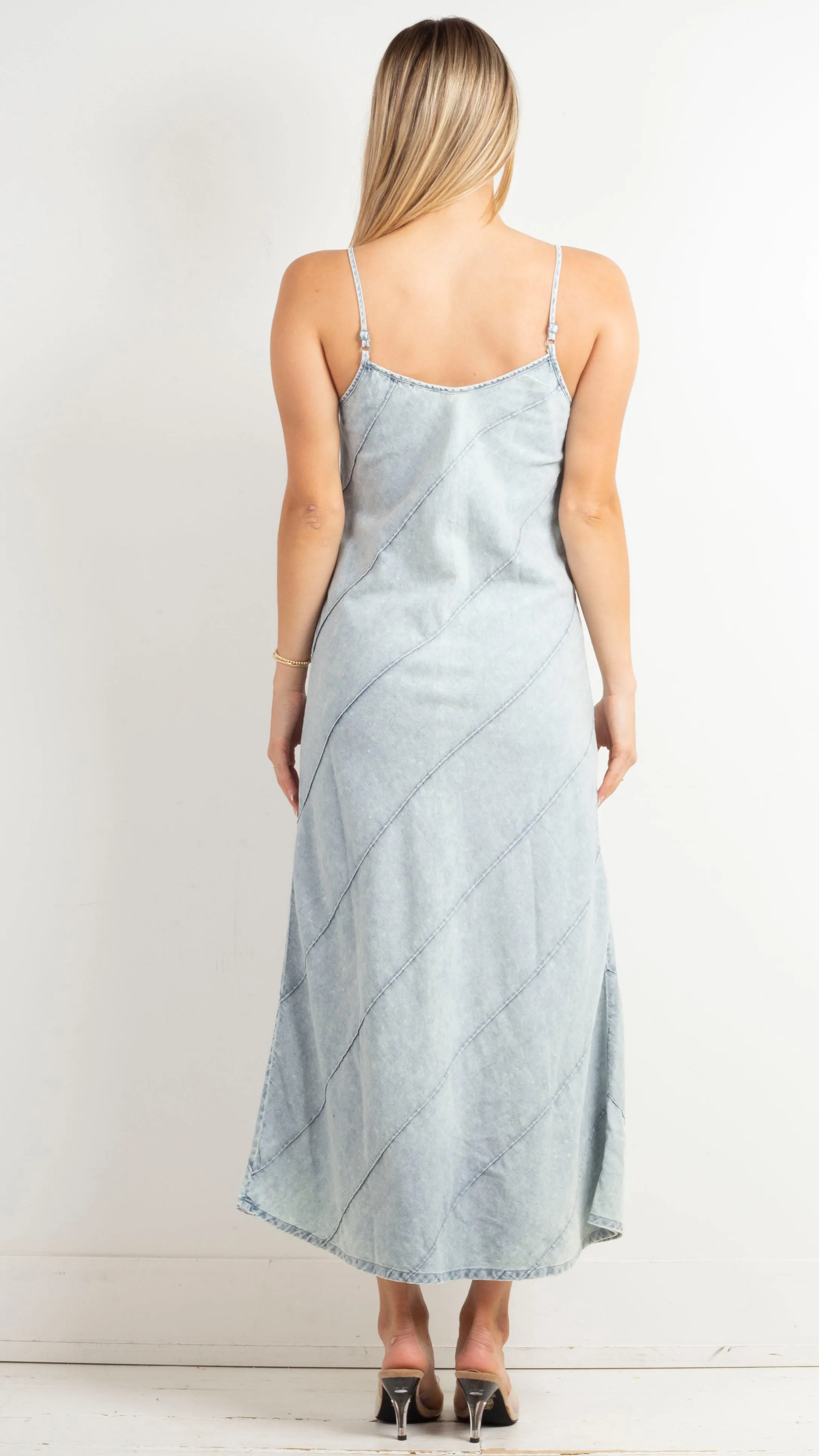 Scarlett Tank Maxi Dress - Light Denim