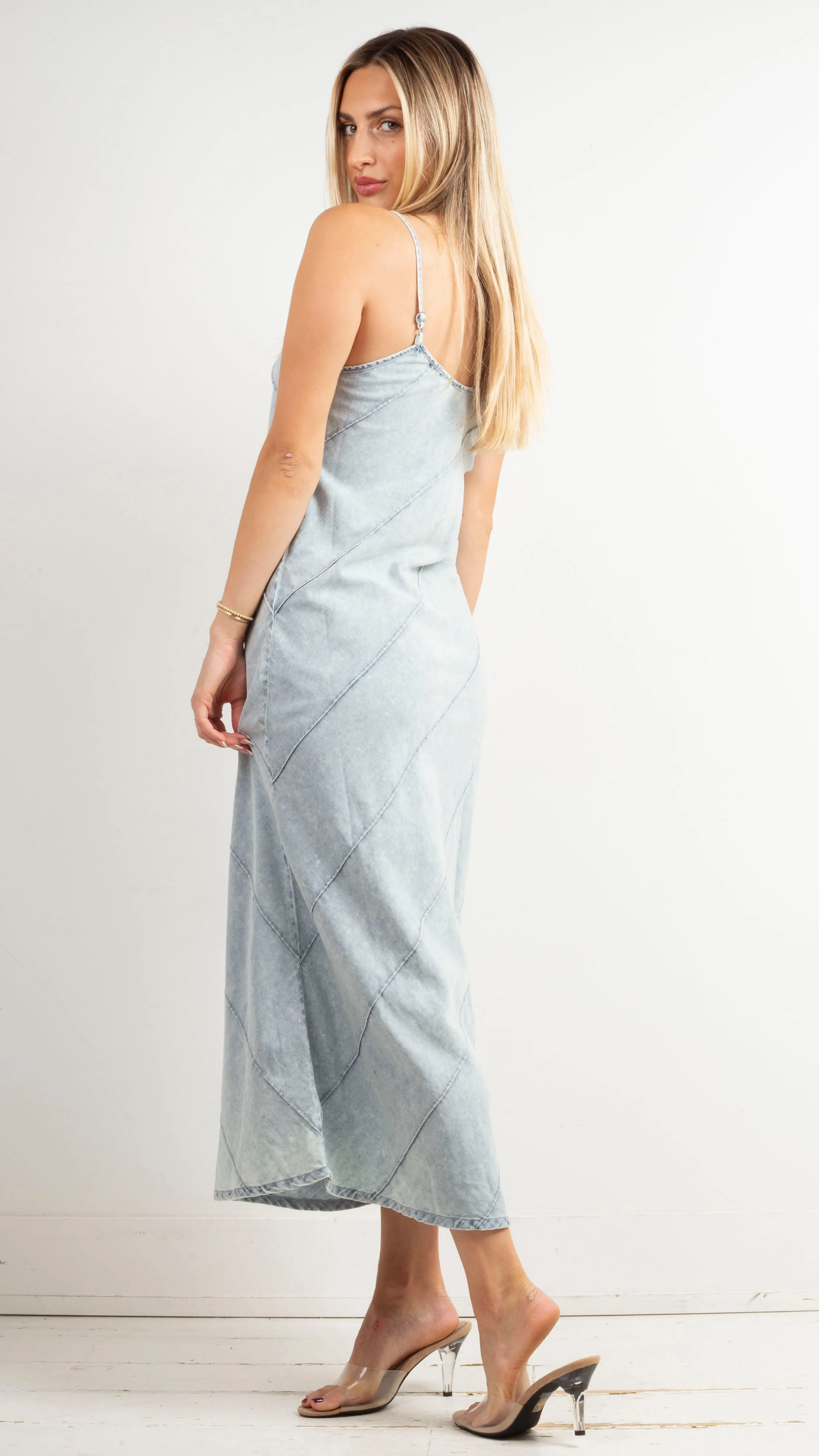 Scarlett Tank Maxi Dress - Light Denim