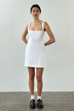 Sculpted Mini Dress in White